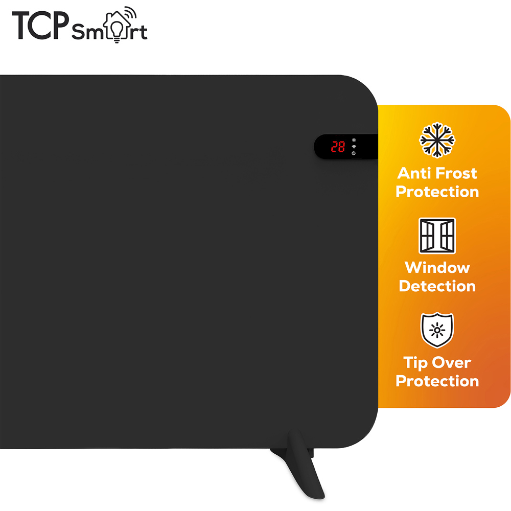 TCP Smart Black Infrared Panel Heater with Energy Monitoring 400W Image 8