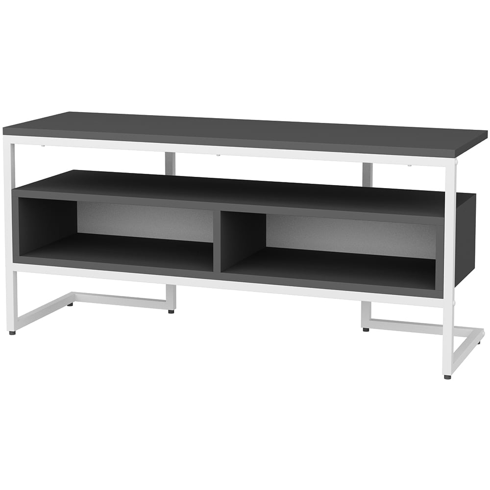 Decorotika Merrion 3 Shelf White and Anthracite TV Unit Image 3