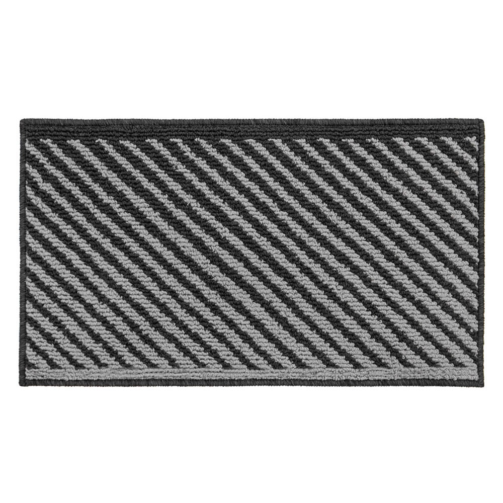 JVL Stellar Black Indoor Machine Washable Doormat 40 x 70cm Image 1