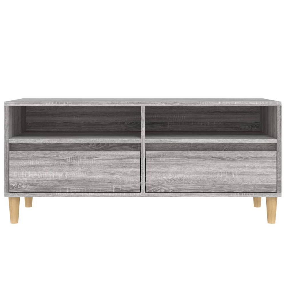 vidaXL 2 Drawer 2 Shelf Grey Sonoma TV Cabinet Image 6
