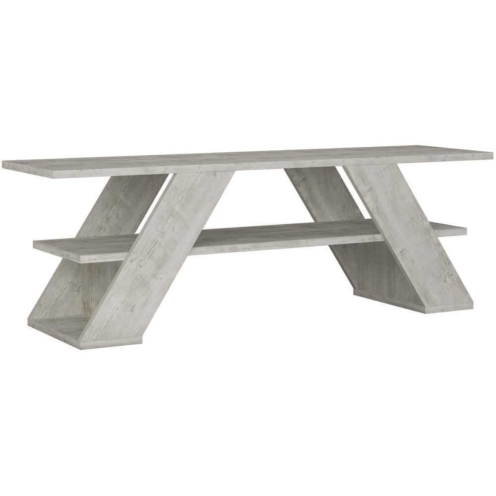 Decortie Farfalla Single Shelf White Modern TV Unit Image 2