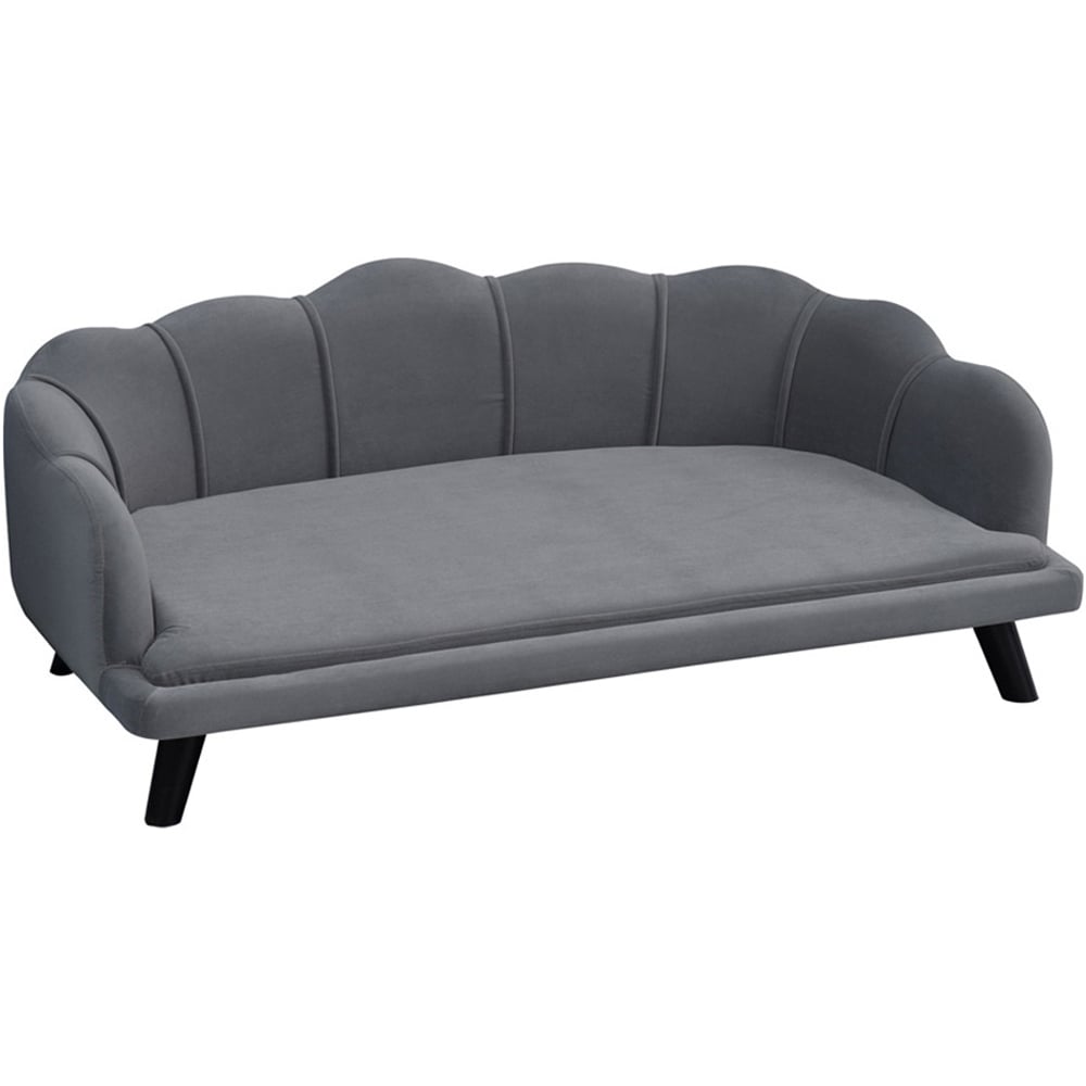 PawHut Grey Medium and Large Dog Pet Sofa Bed Image 1
