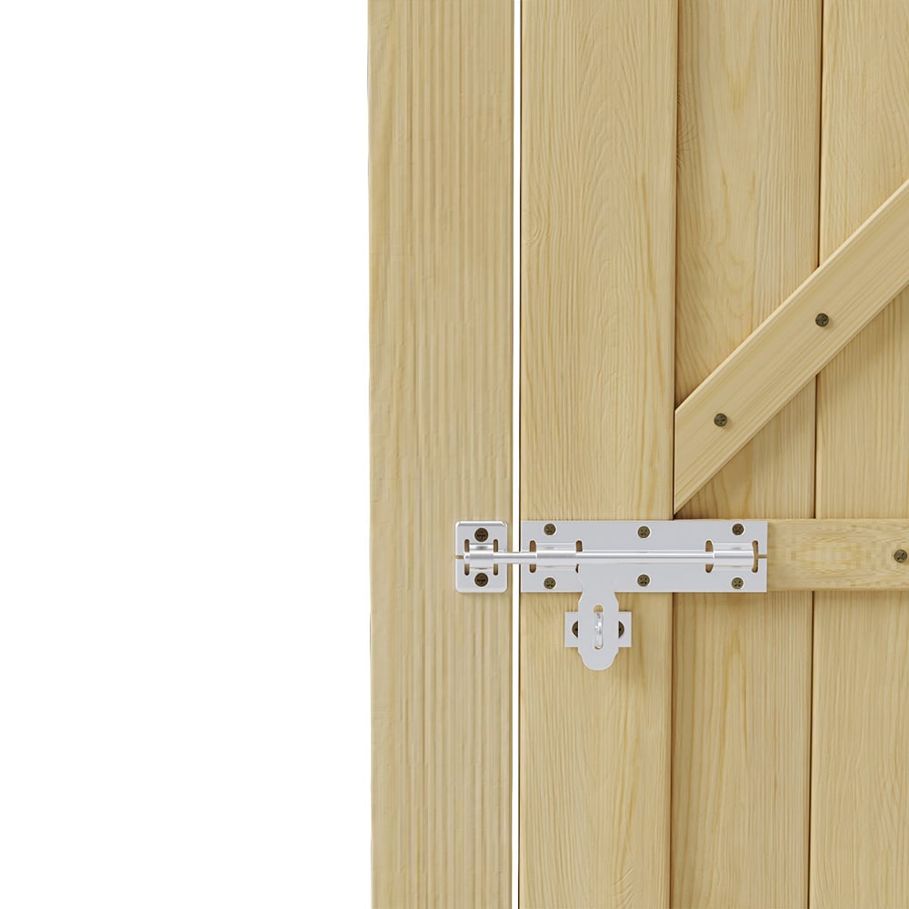 Living and Home Wooden Garden Gate with Door Latch 70.8 x 35.4 inch Image 4
