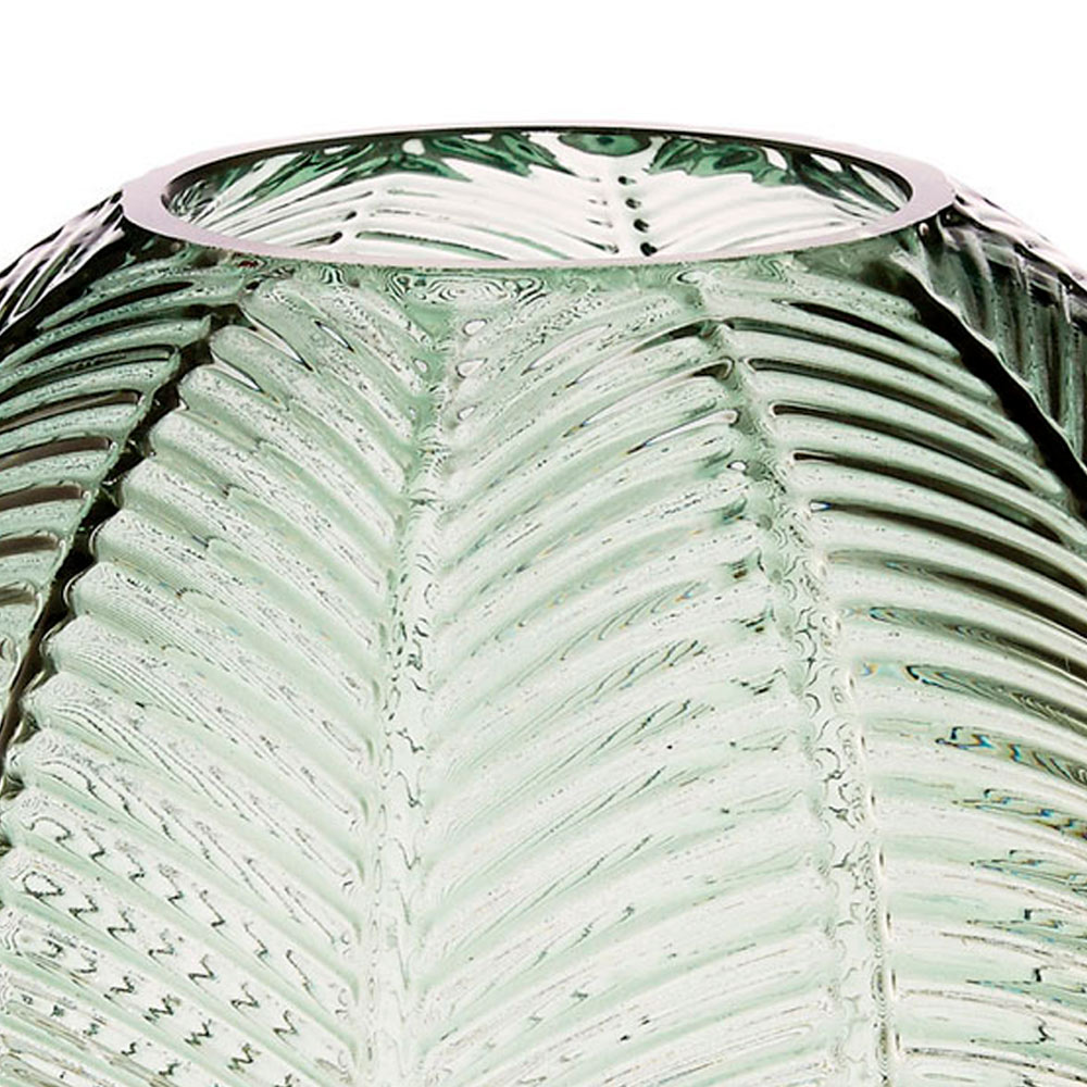 Premier Housewares Green Complements Fern Small Glass Vase Image 6
