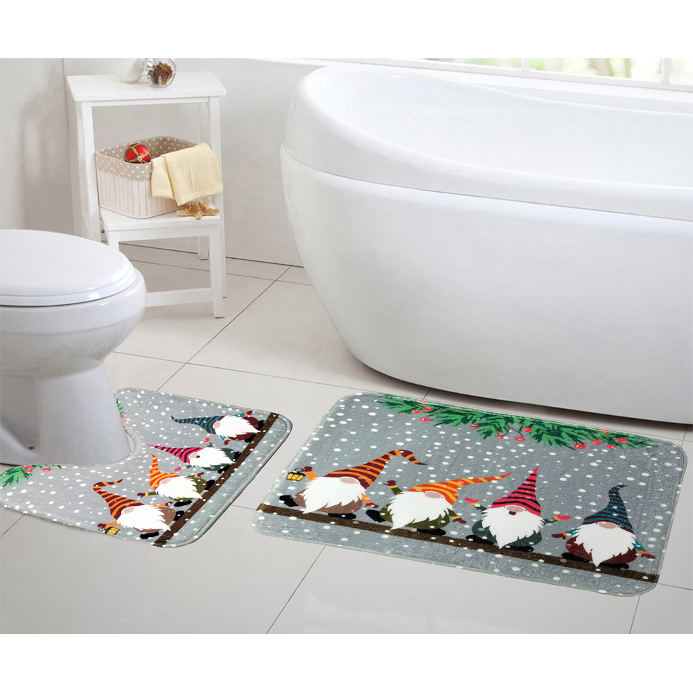 Noel Square Multicolour Singing Gonks Xmas Bath Set 2 Piece Image 2
