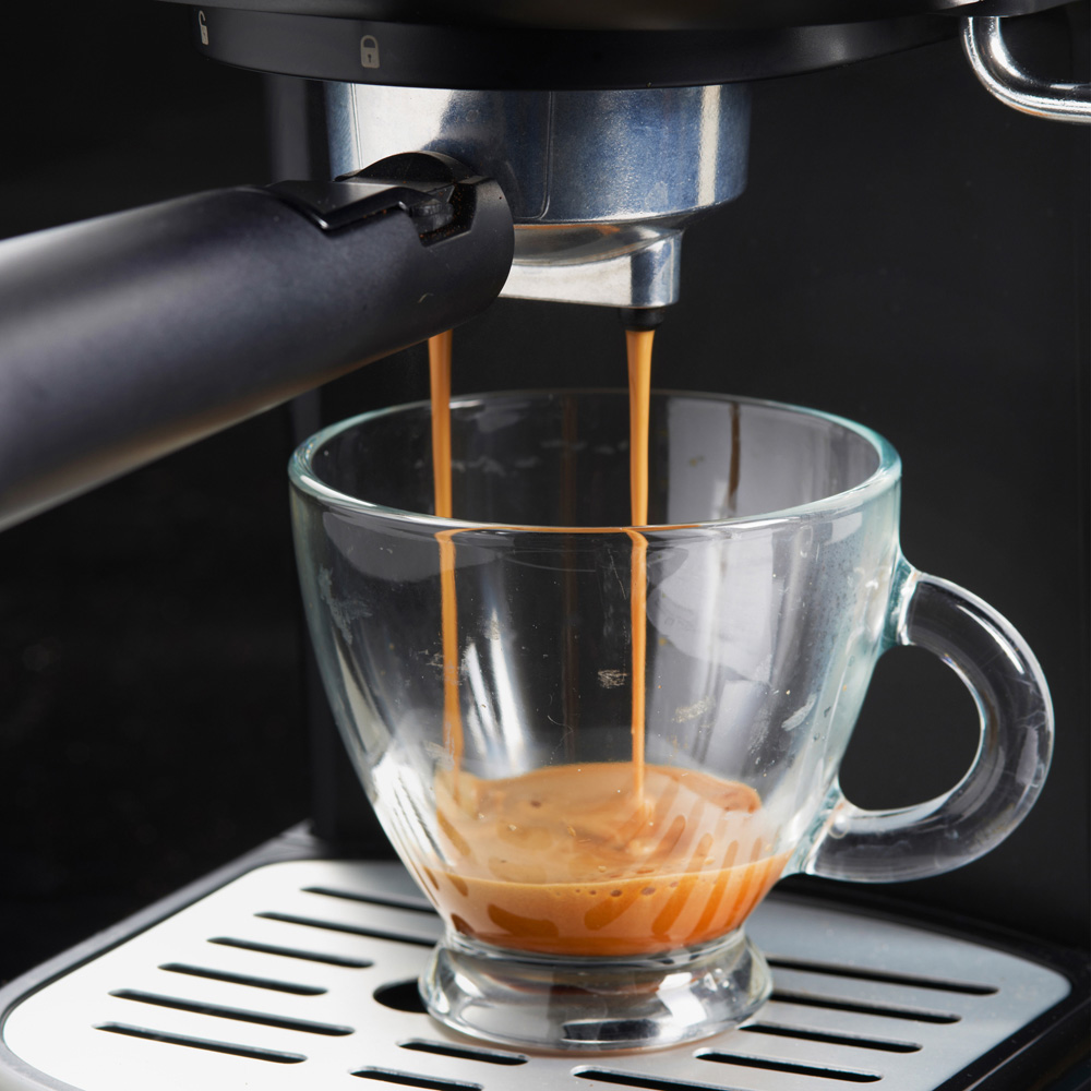 Quest 35169 Black 1.2L Coffee Espresso Machine with Milk Frother Image 5