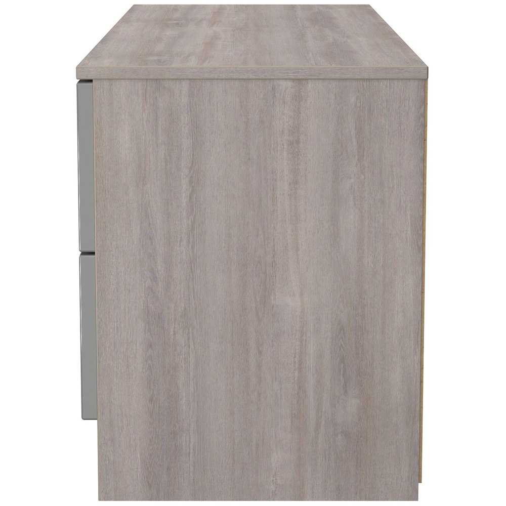 Crowndale Milan 4 Drawer Grey Gloss and Oak Bed Box Image 3