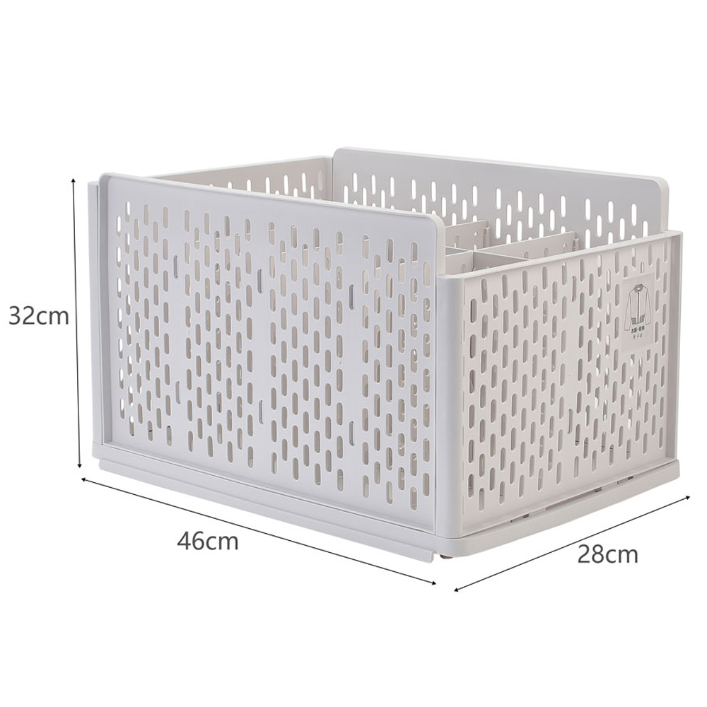 Living and Home Stackable Clothes Storage Basket Drawer Image 6