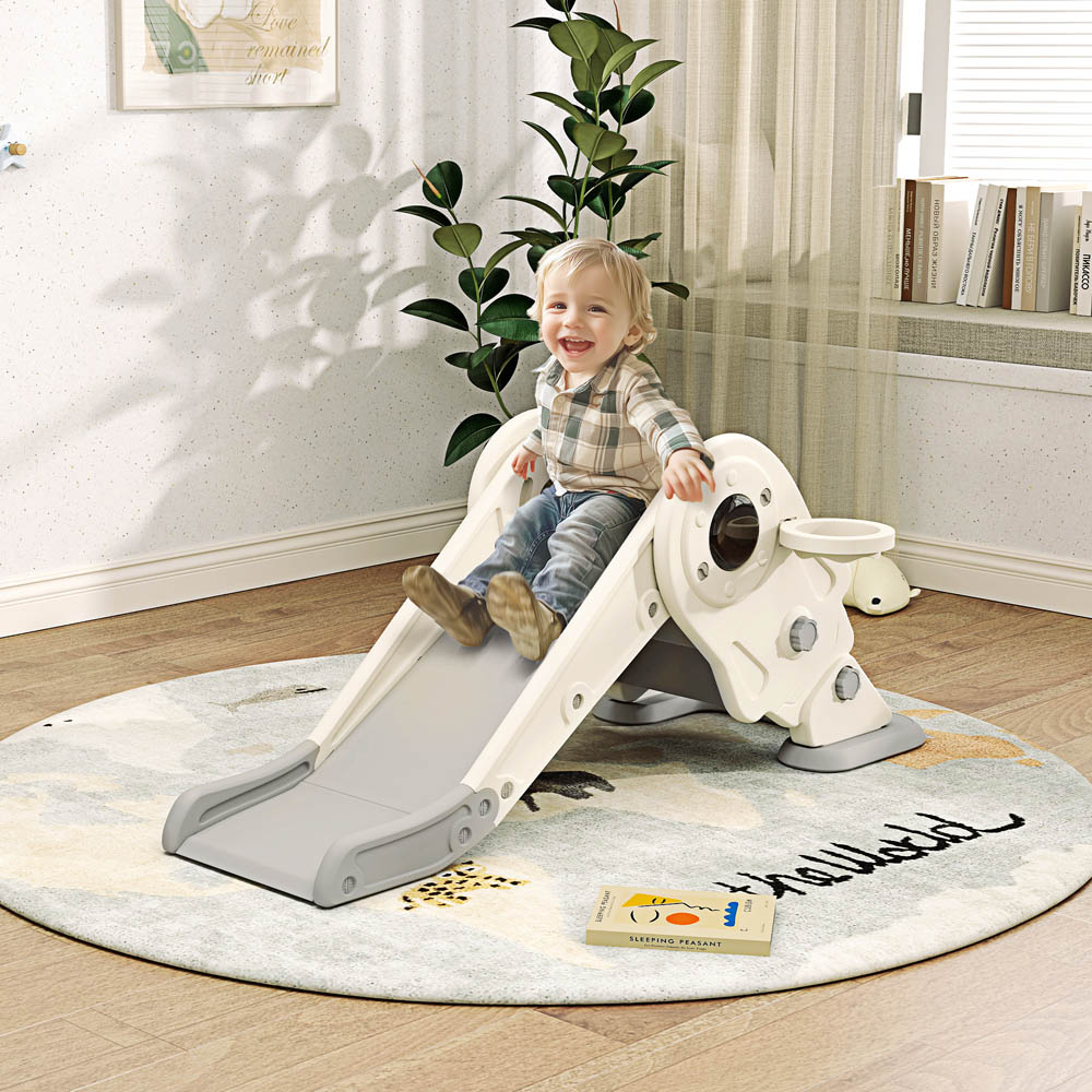Tommy Toys 3-in-1 Cream and White Kids Slide Image 2
