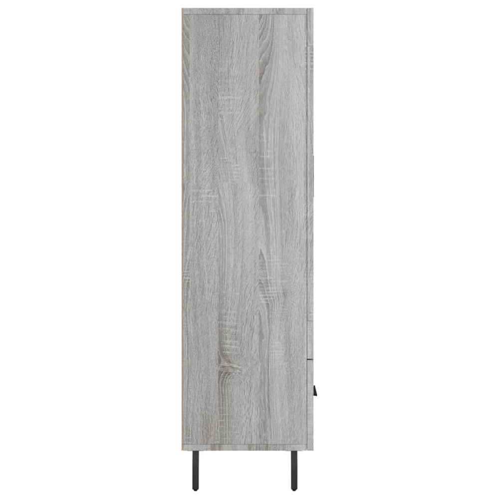 vidaXL 2 Door Single Drawer Grey Sonoma Highboard Image 7