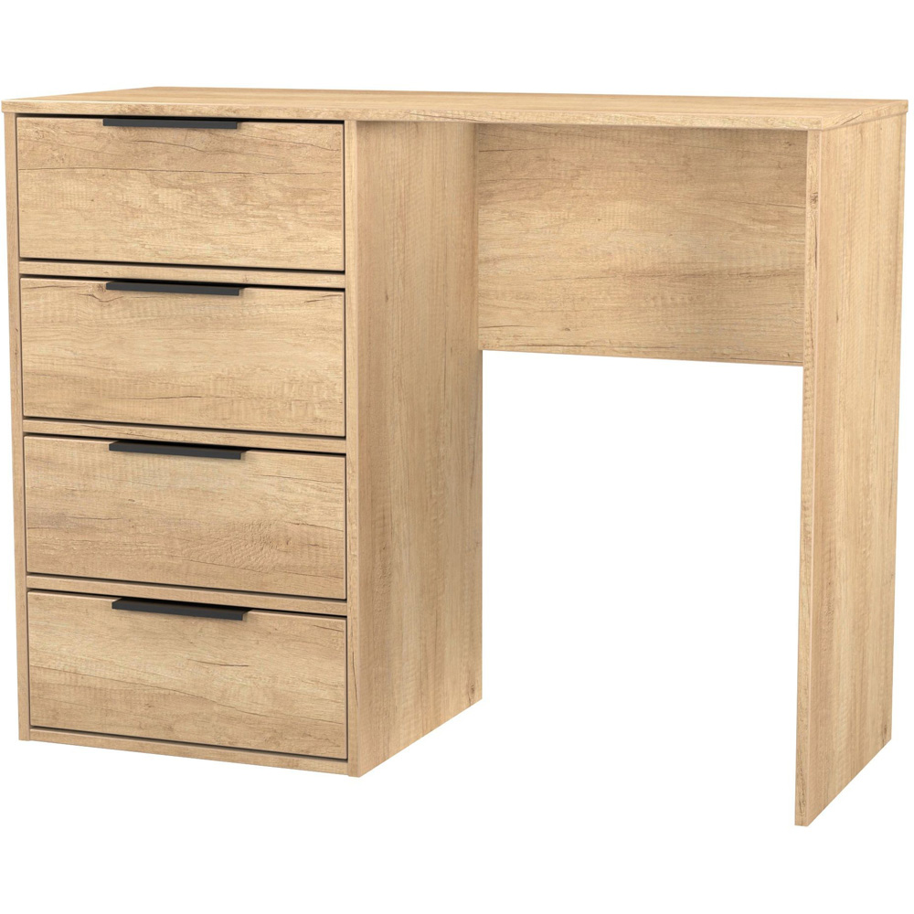 Crowndale Hong Kong 4 Drawer Nebraska Oak Vanity Dressing Table Ready Assembled Image 2