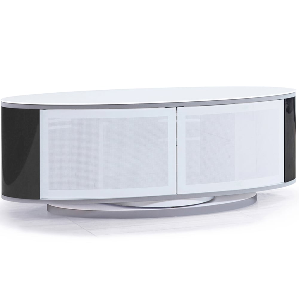 MDA Designs Luna 2 Door White and Black TV Unit Image 2