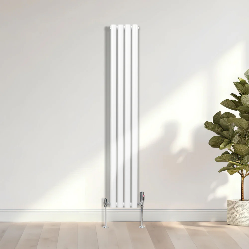 Monster Shop 2797BTU White Oval Column Radiator and Valves 1600 x 240mm Image 2