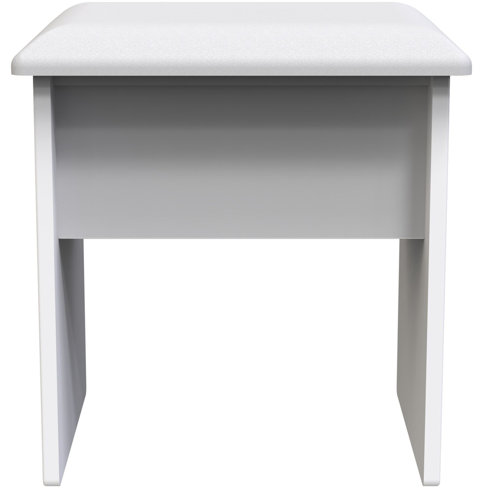 Crowndale Las Vegas White Matt Vanity Stool Ready Assembled Image 3