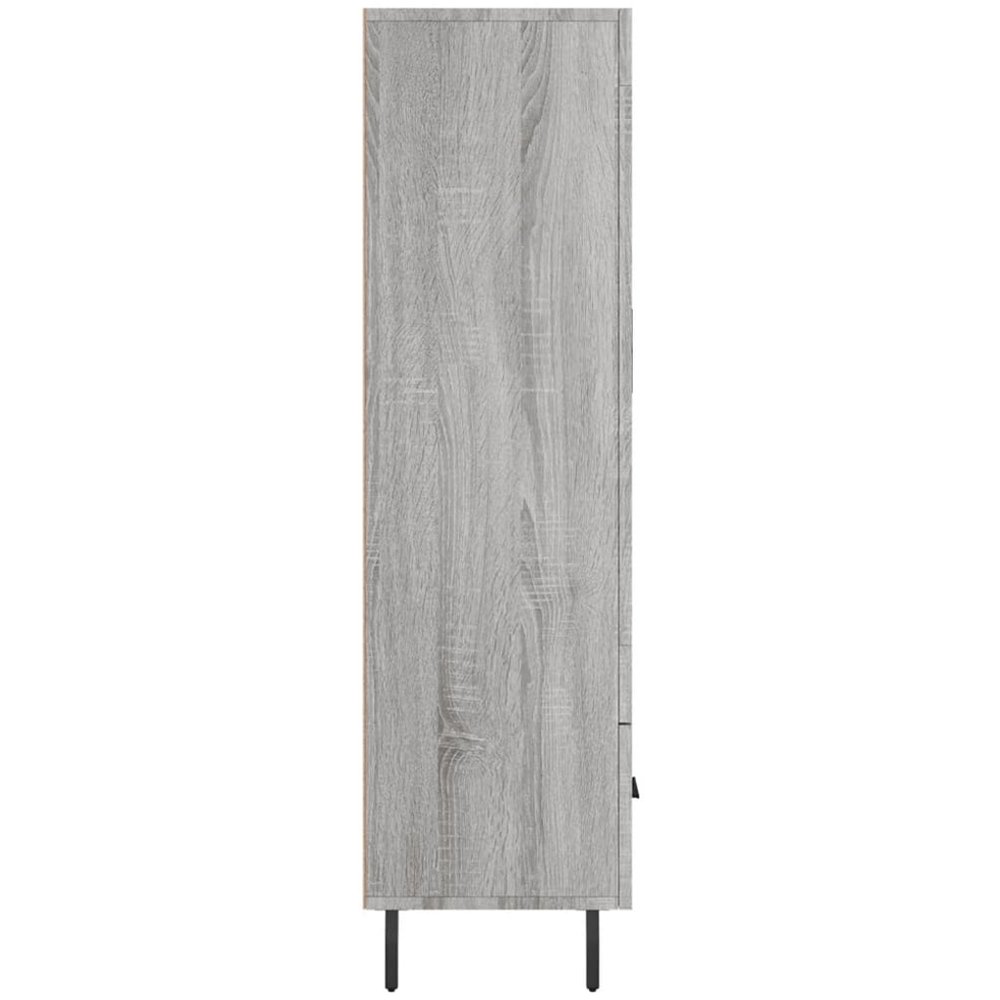 vidaXL 2 Door Single Drawer Grey Sonoma Highboard Image 7