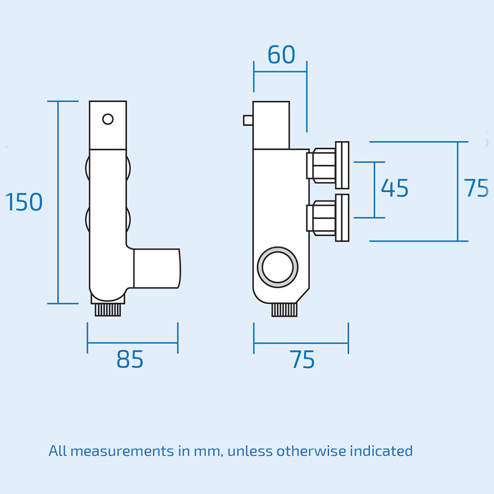Nes Home Chrome Bidet Douche Spray Kit with Mini Thermostatic Bar Valve Image 3