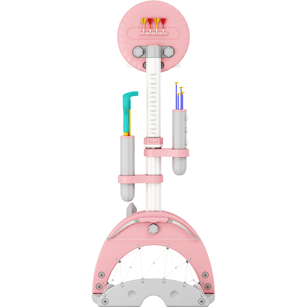 Living and Home Pink 6 in 1 Toddler Basketball Stand Set Image 2