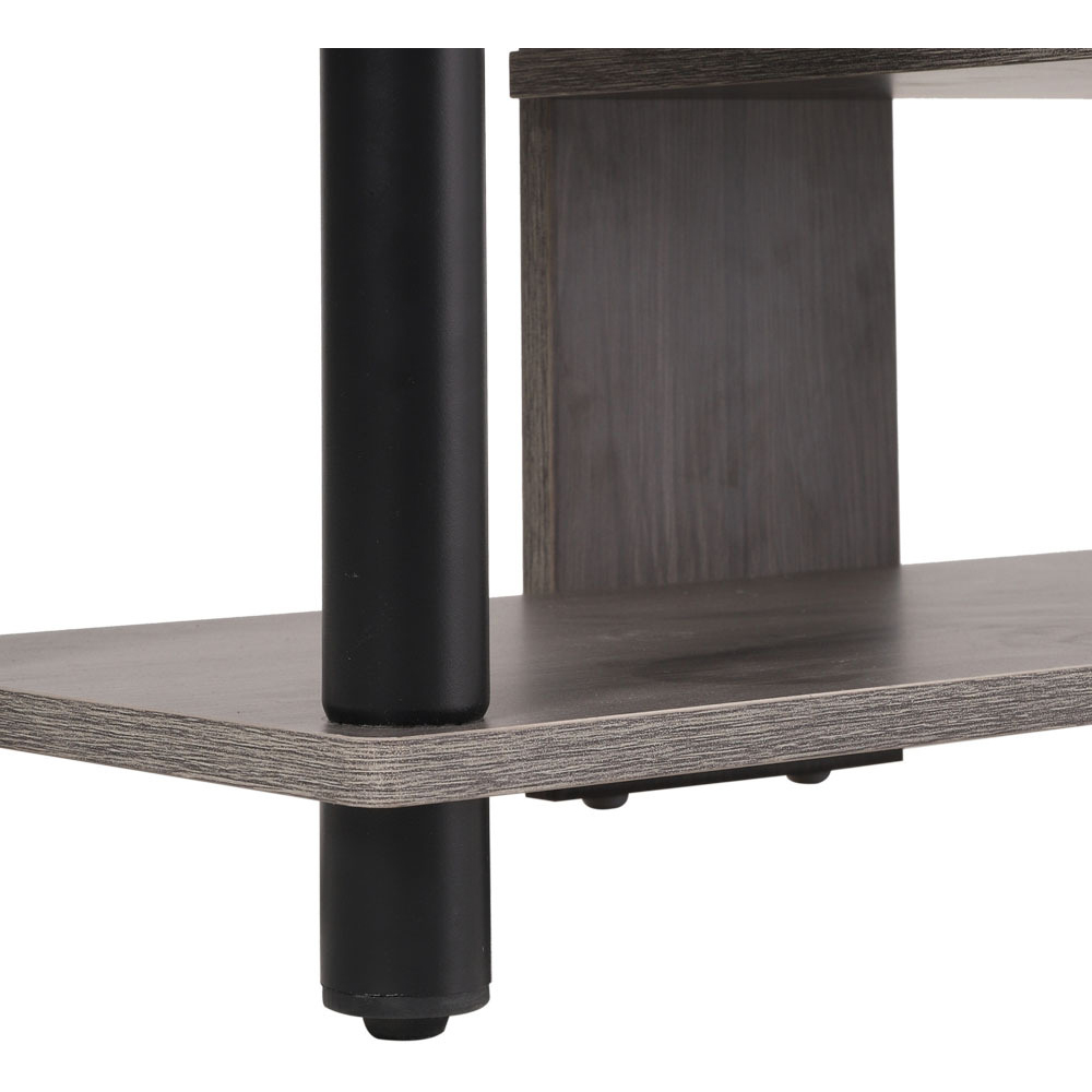 H&O Direct 8 Shelf Brown Wooden Open Style Shoe Rack Image 3