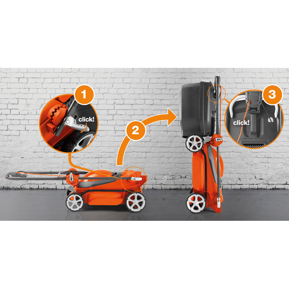 Flymo EasiStore FES340R 1400W 34cm Rotary Electric Lawn Mower Image 9