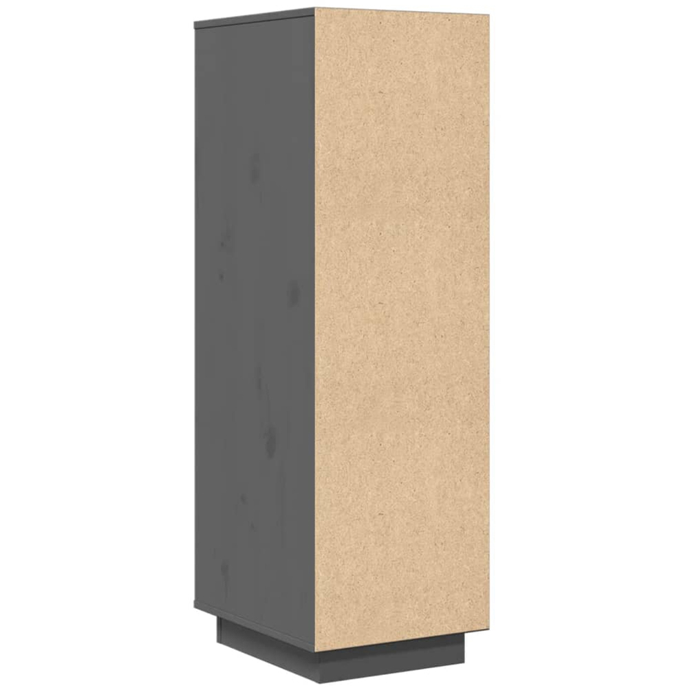 vidaXL 3 Door Grey Solid Pine Wood Highboard Image 8