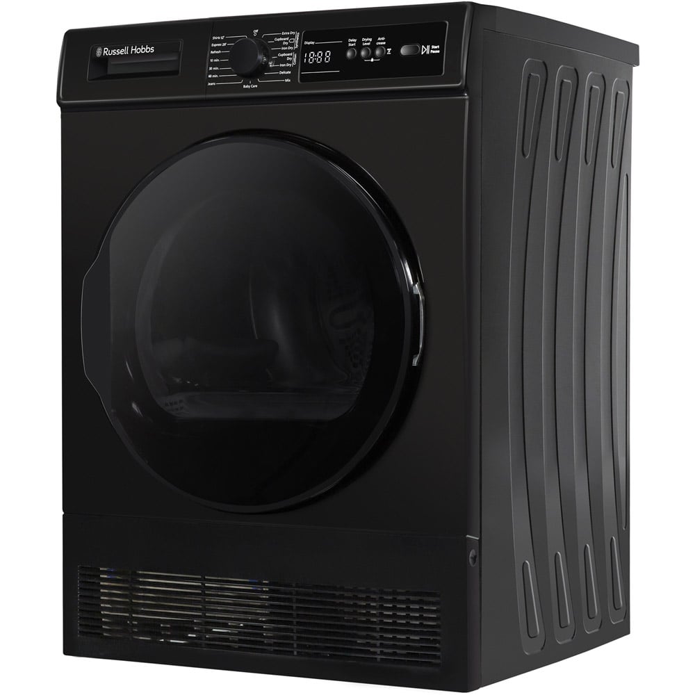 Russell Hobbs RH8CTD111B Black Condenser Dryer 8kg Image 1