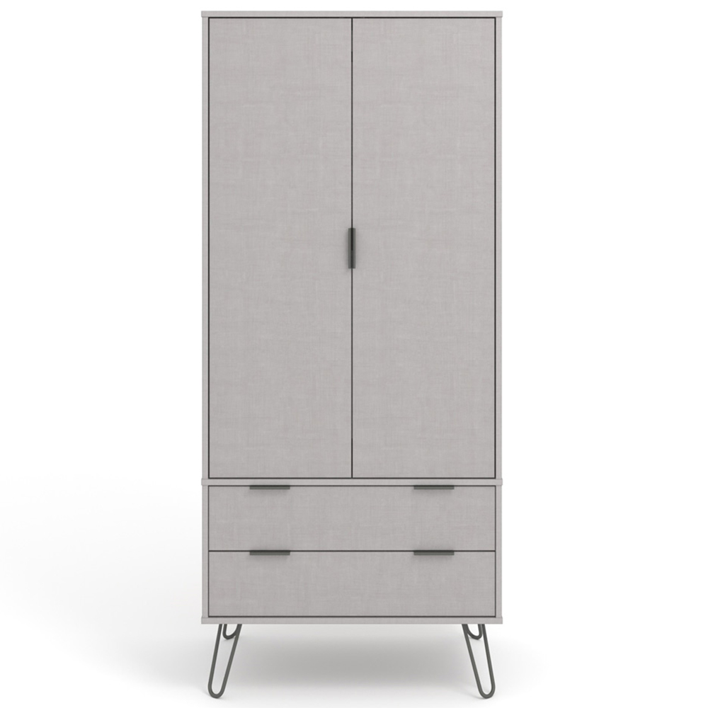 Augusta Grey 2 Door 2 Drawer Wardrobe Image 6