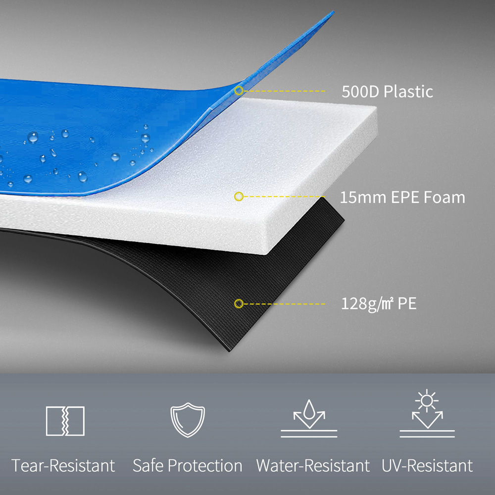 SPORTNOW 12ft Multicolour Waterproof Spring Cover Trampoline Pad Image 6