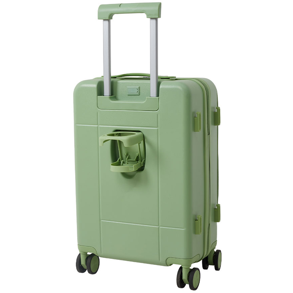 H&O Direct 20 inch Green Carry On Front Open Luggage Suitcase Image 2