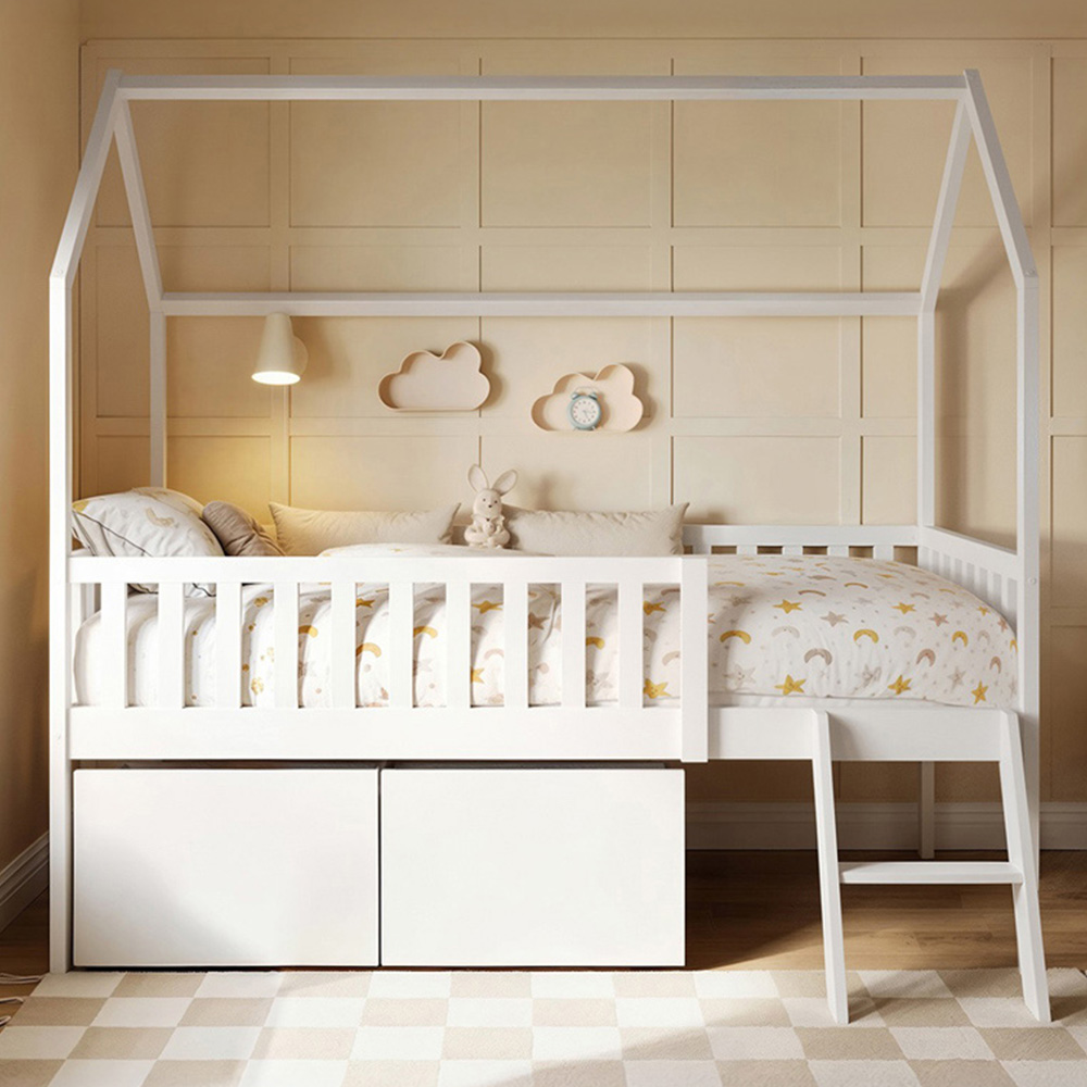 Flair Explorer Single White Mid Sleeper Bed Image 1