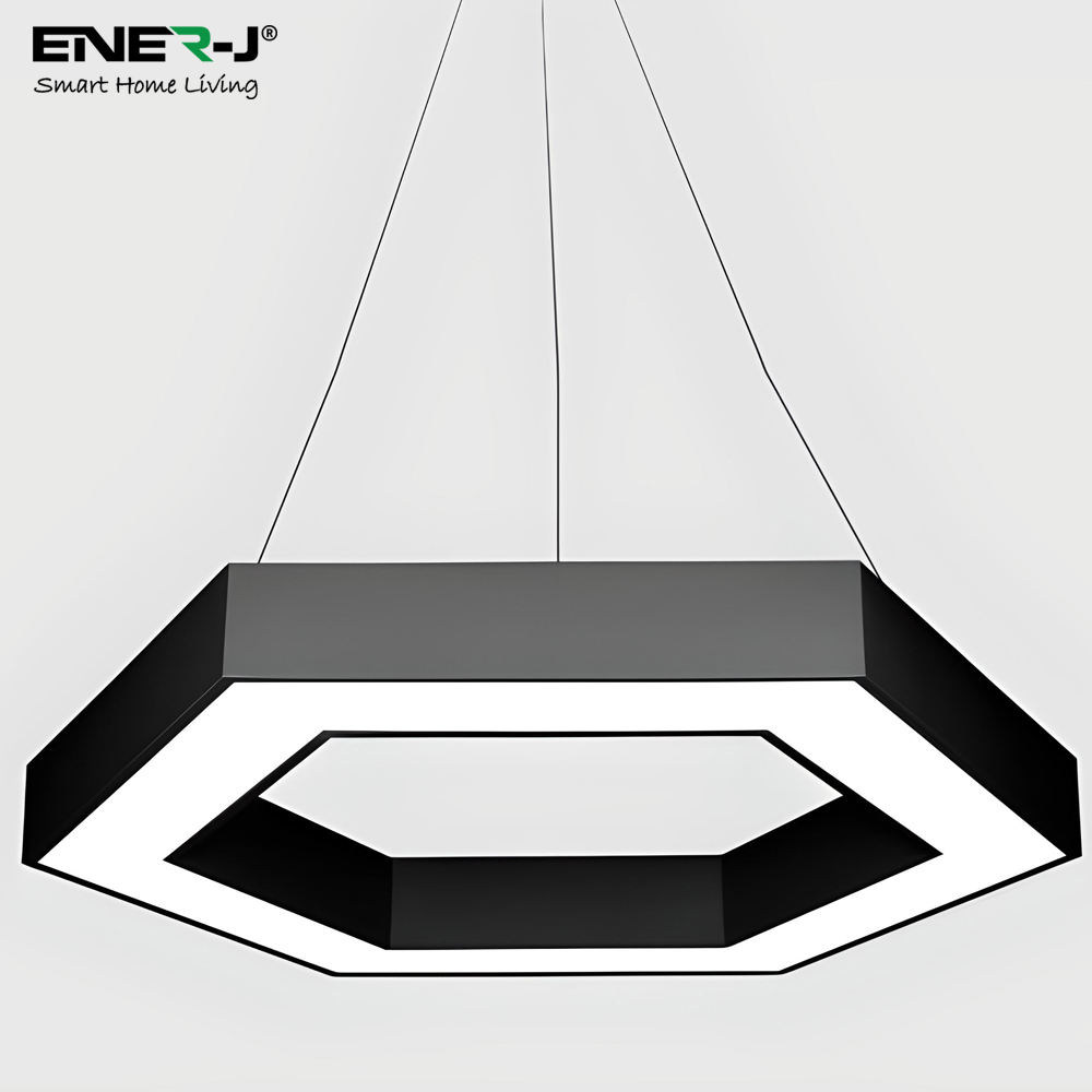 ENER-J HexaGlow 25–50W CCT Adjustable Black Hollow Hexagon LED Light Image 3