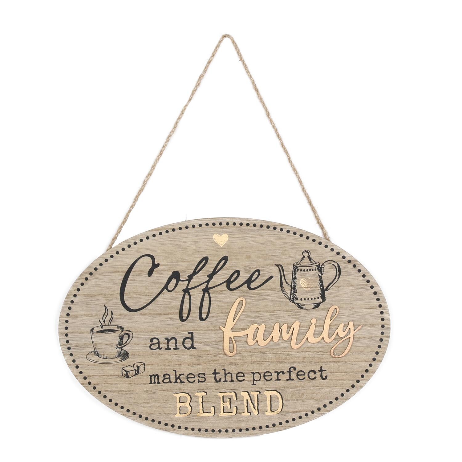 Rustic Wooden Coffee Slogan Sign Image 2