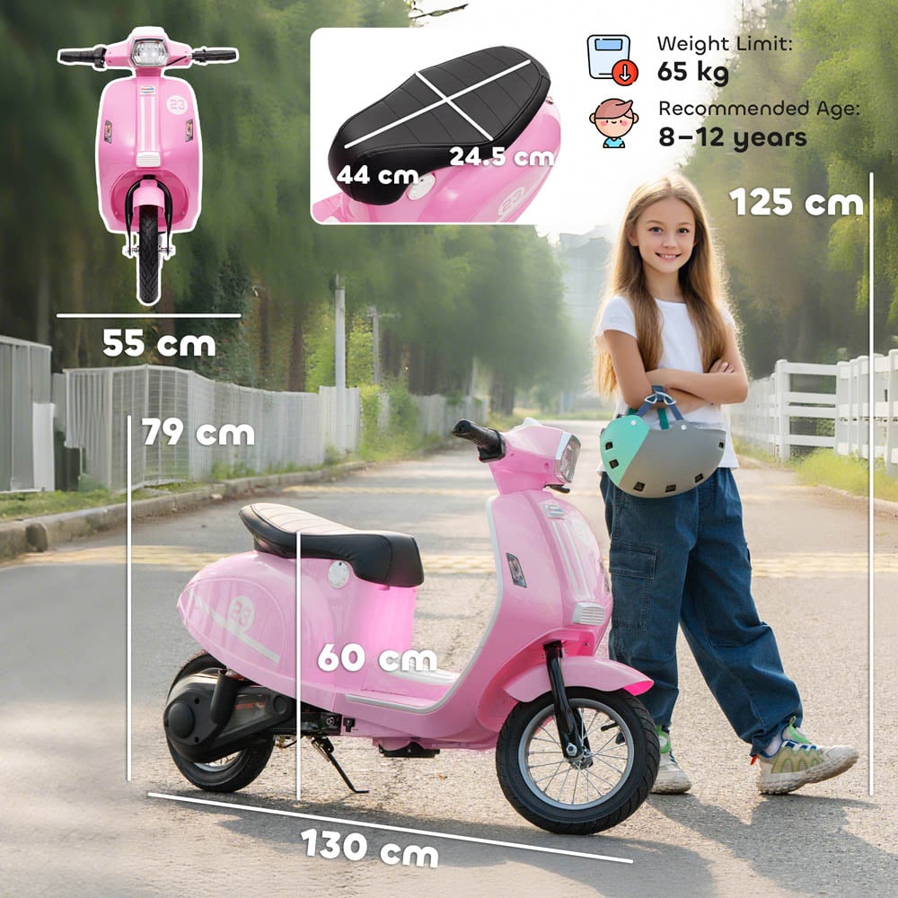 Tommy Toys Pink Battery Powered Ride On Motorcycle with Manual Throttle 24V Image 9