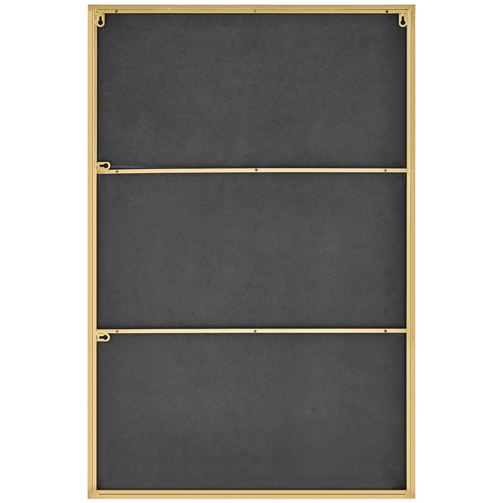 Furniturebox Austen Rectangular Gold Metal Wall Mirror 100 x 66cm Image 3