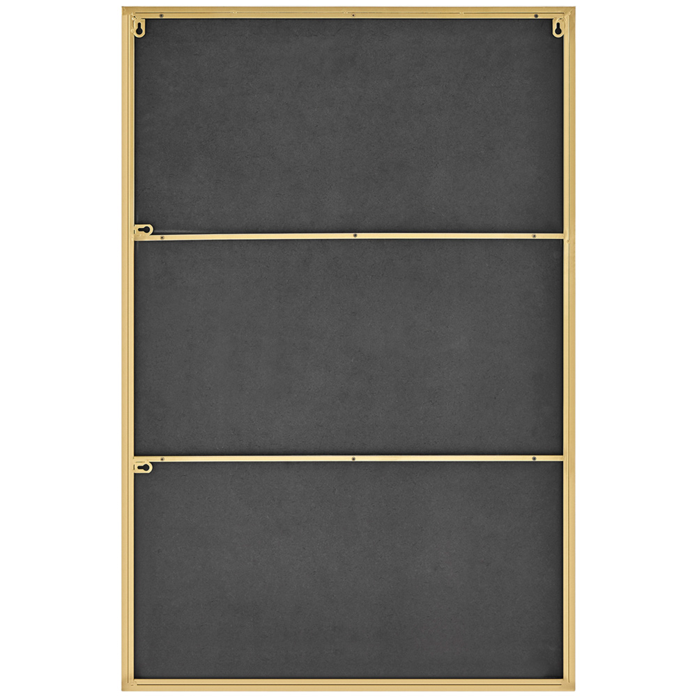 Furniturebox Austen Rectangular Gold Metal Wall Mirror 100 x 66cm Image 3