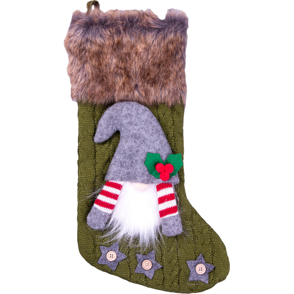 St Helens Green Luxury Gonk Christmas Stocking Image 1
