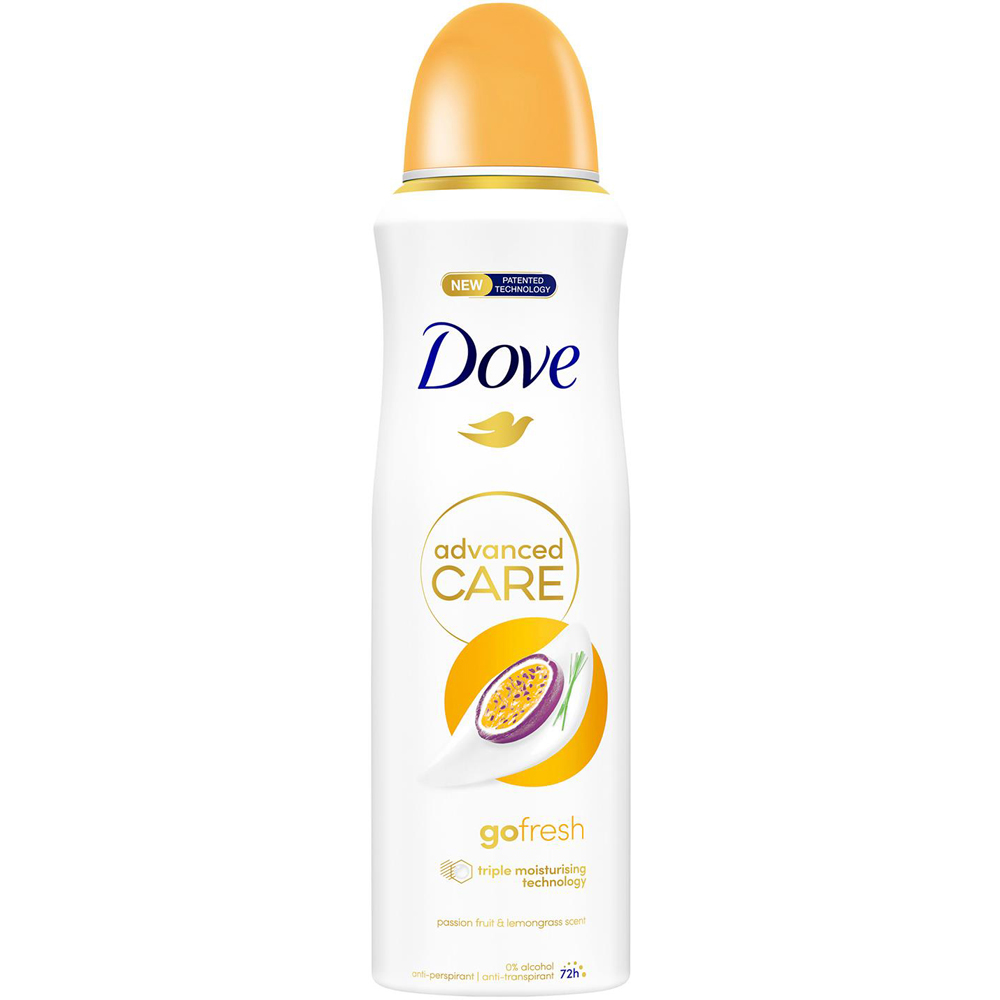 Dove Advanced Care Passion Fruit and Lemongrass Anti-Perspirant Deodorant Spray 200ml 36 Pack Image 2
