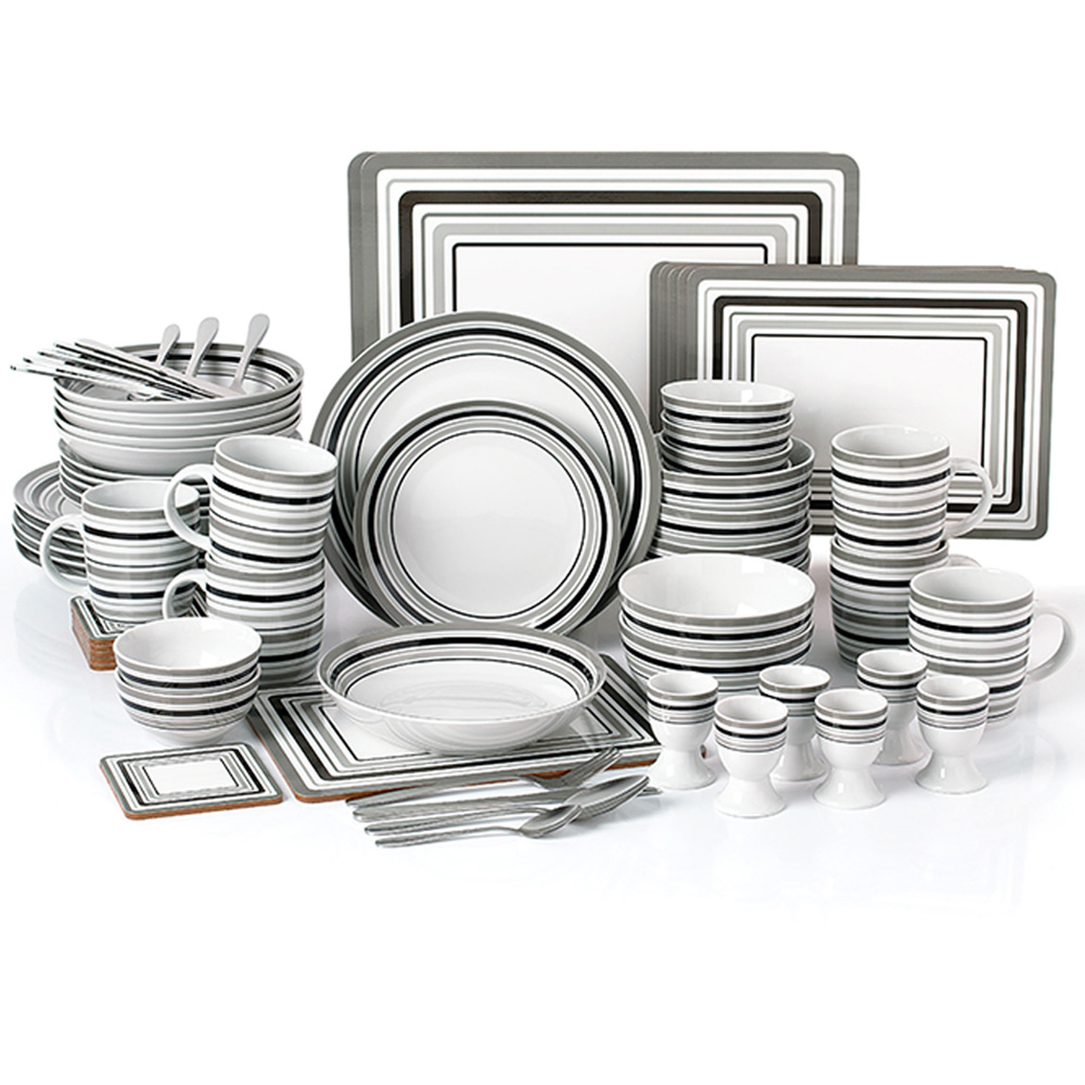 Waterside Brompton 80 Piece Grey Dinner Set Image 3