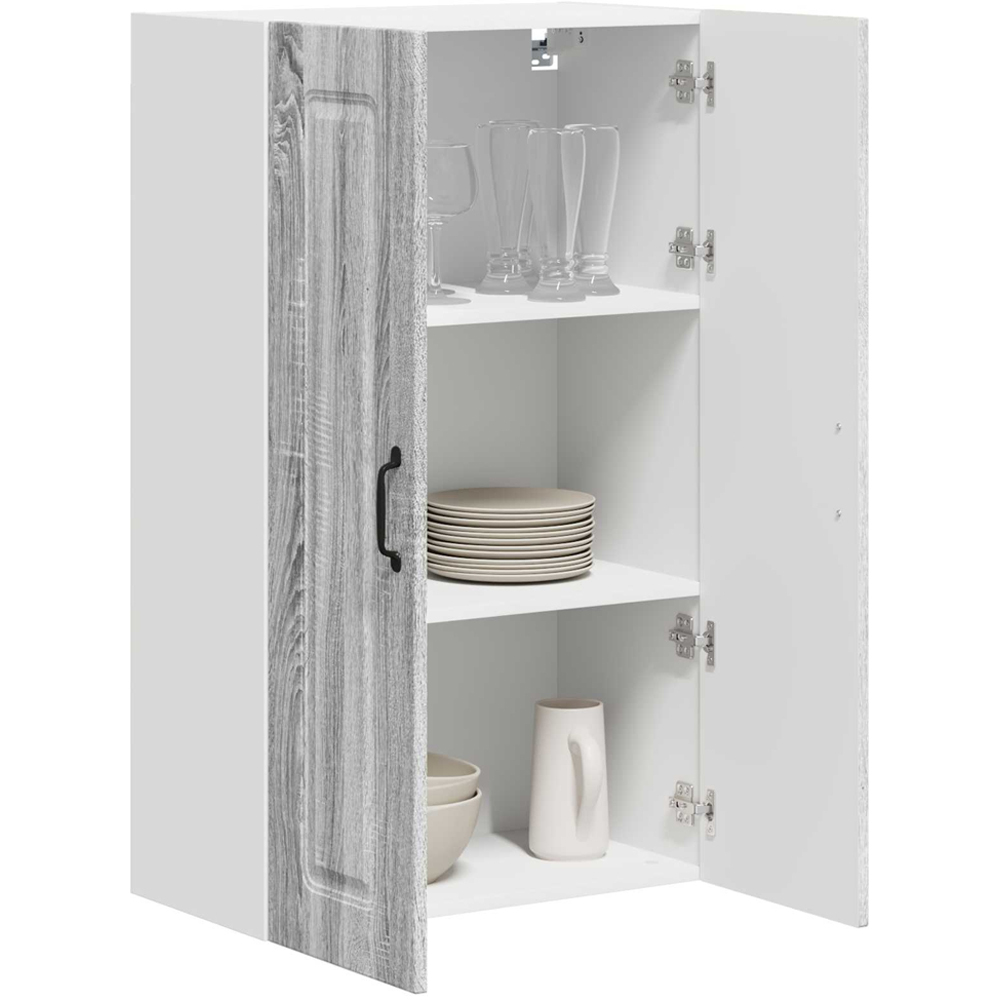 vidaXL 2 Door Grey Sonoma Kitchen Wall Cabinet Image 3