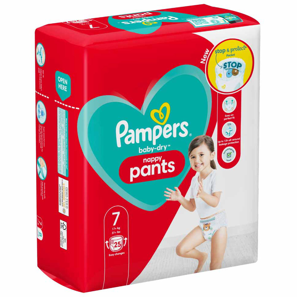 Pampers Baby Dry Size 7 Dry Pants 25 pack Image 2