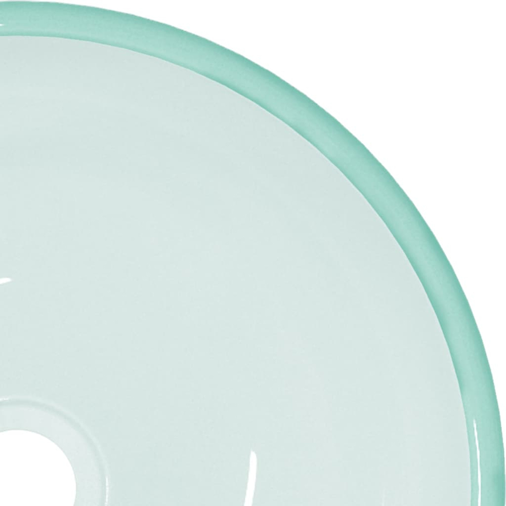 vidaXL Frosted Tempered Glass Round Wash Basin 120 x 350mm Image 3