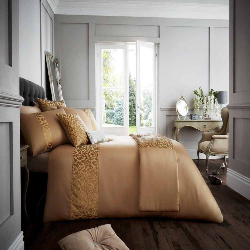 Smart Living Double Gold Venice Duvet Cover Set Image 3