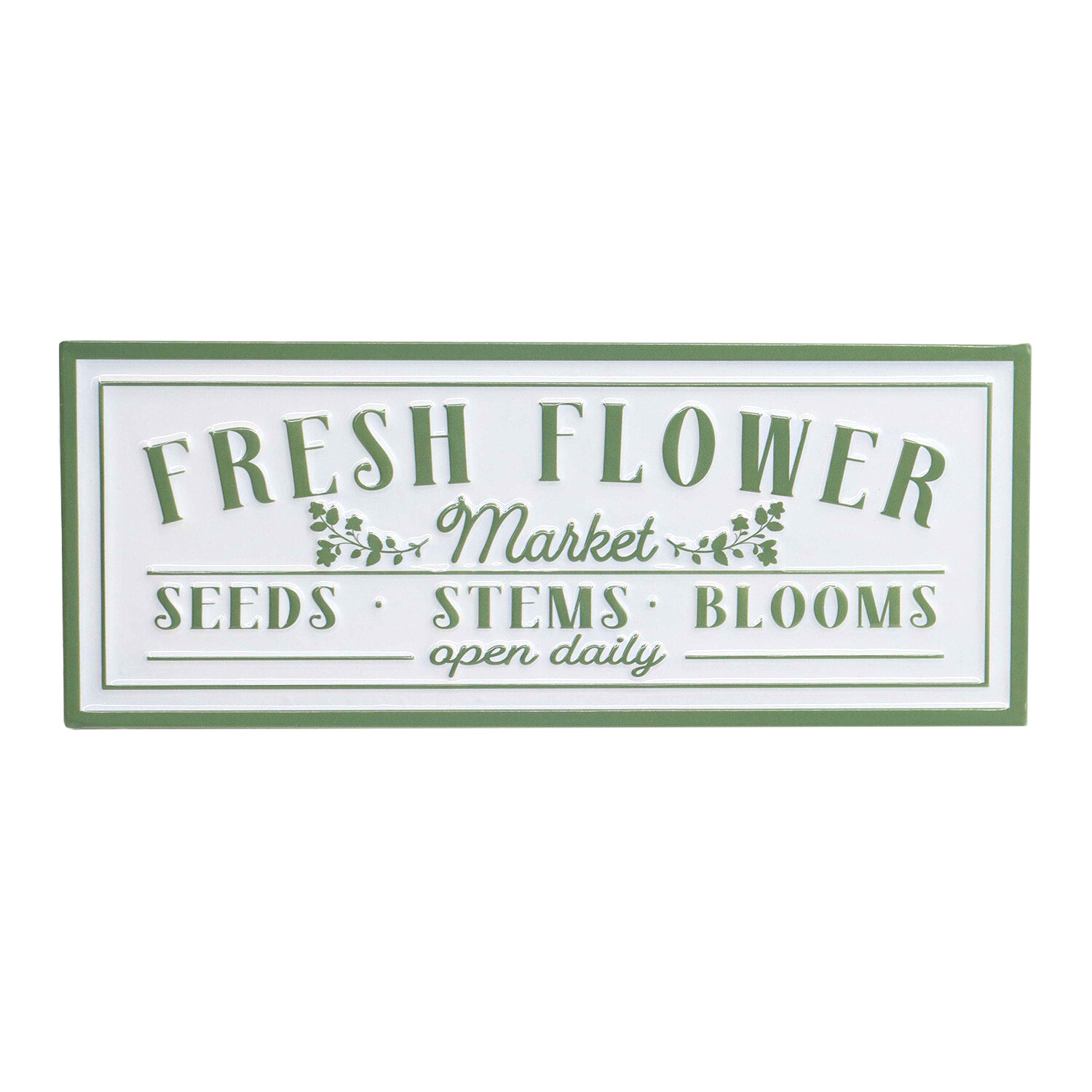Indoor/Outdoor Flower Market Plaque - Green Image 1
