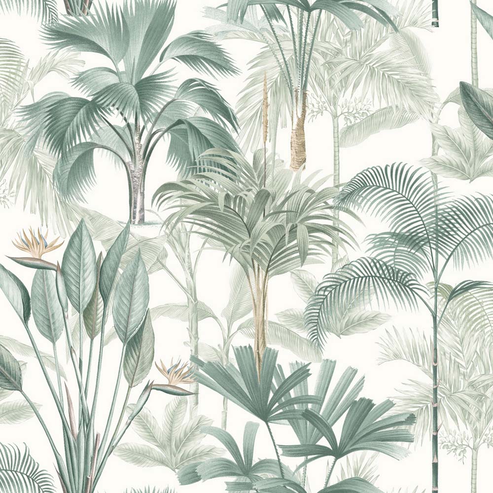 Arthouse King Palms Trees Green Wallpaper Image 1