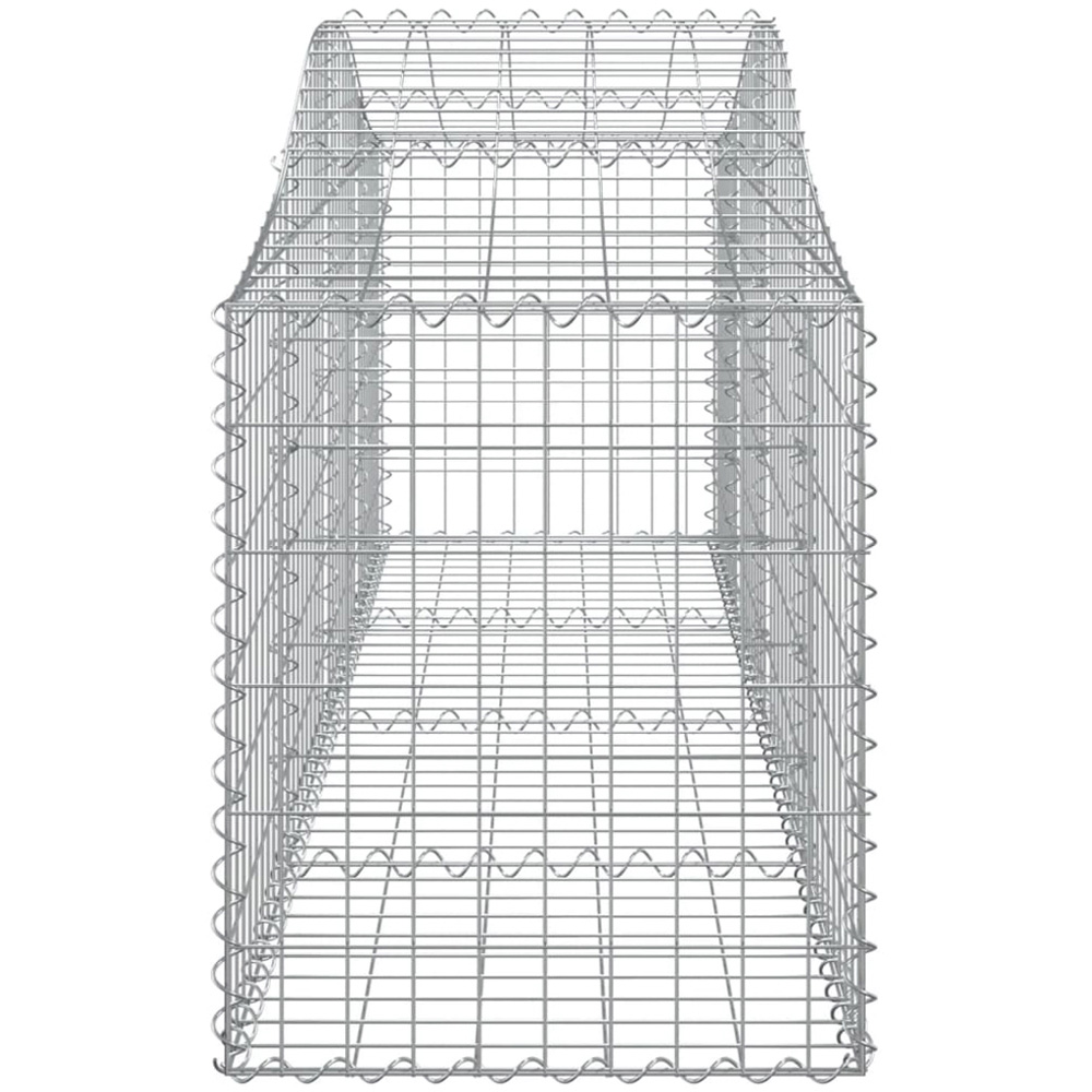 vidaXL Silver Galvanised Iron Gabion Basket 200 x 50 x 60/80cm 10 Pack Image 3