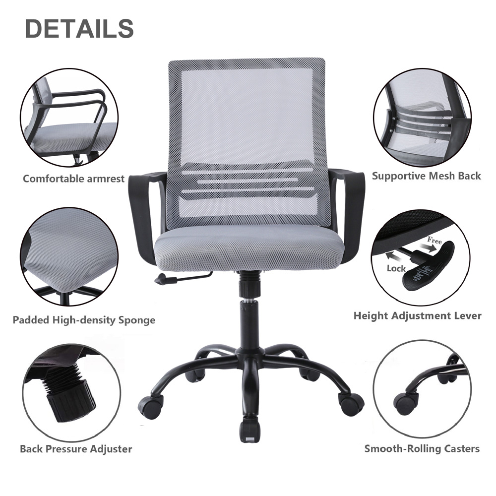 Red Swivel Height Adjustable Mesh Back Office Chair Image 6