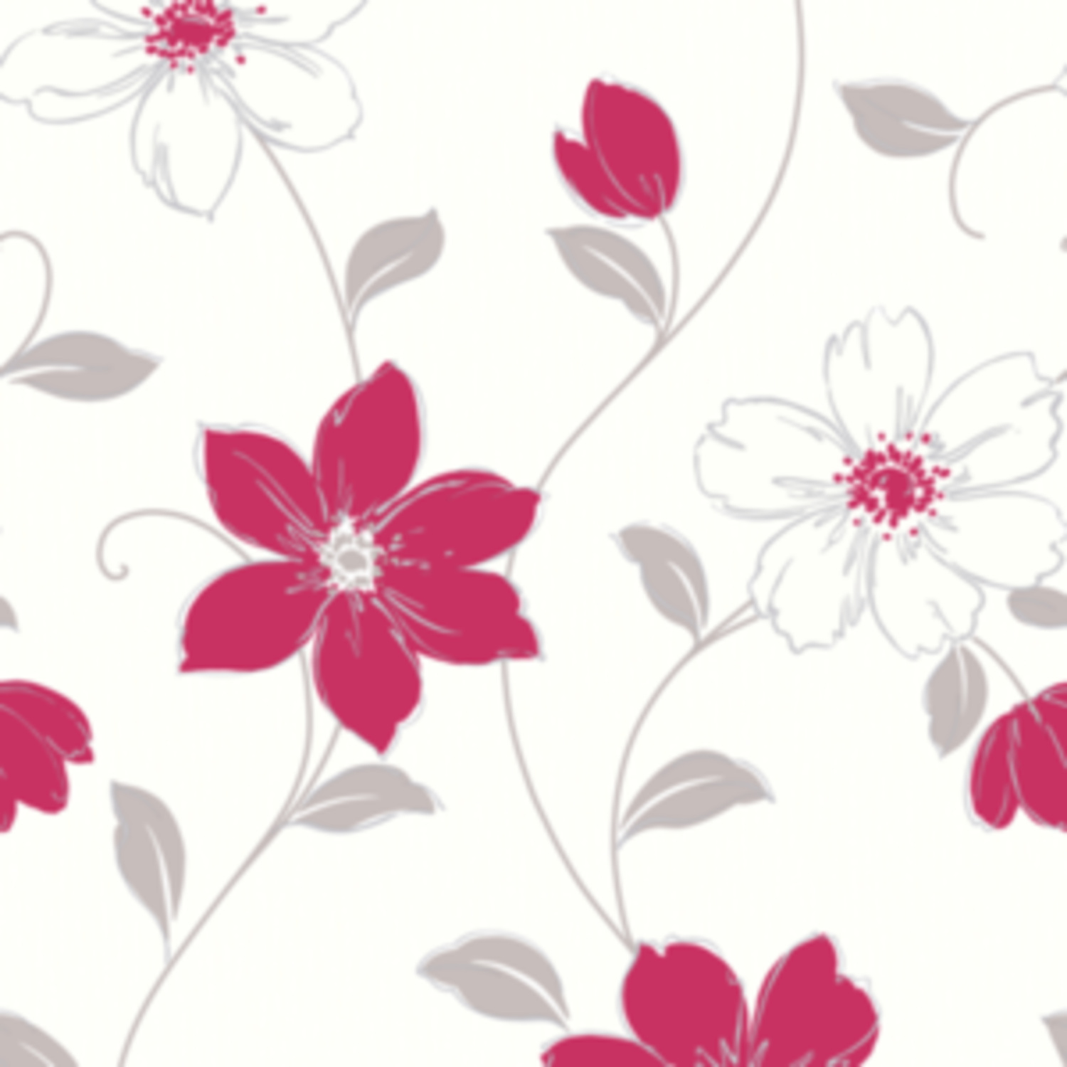 Anouska Floral Red Wallpaper Image 1