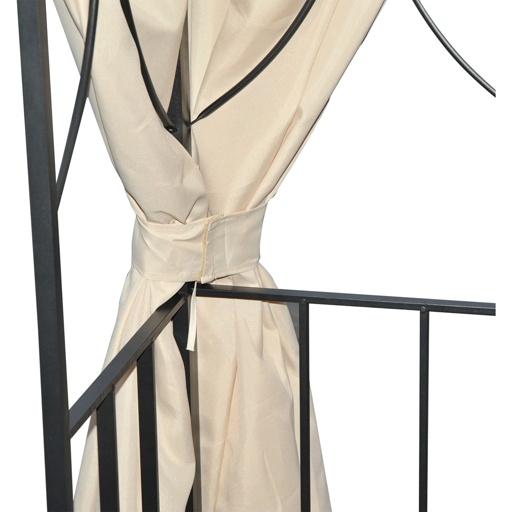 3 x 3M Metal Gazebo Sun Shade Beige Image 3