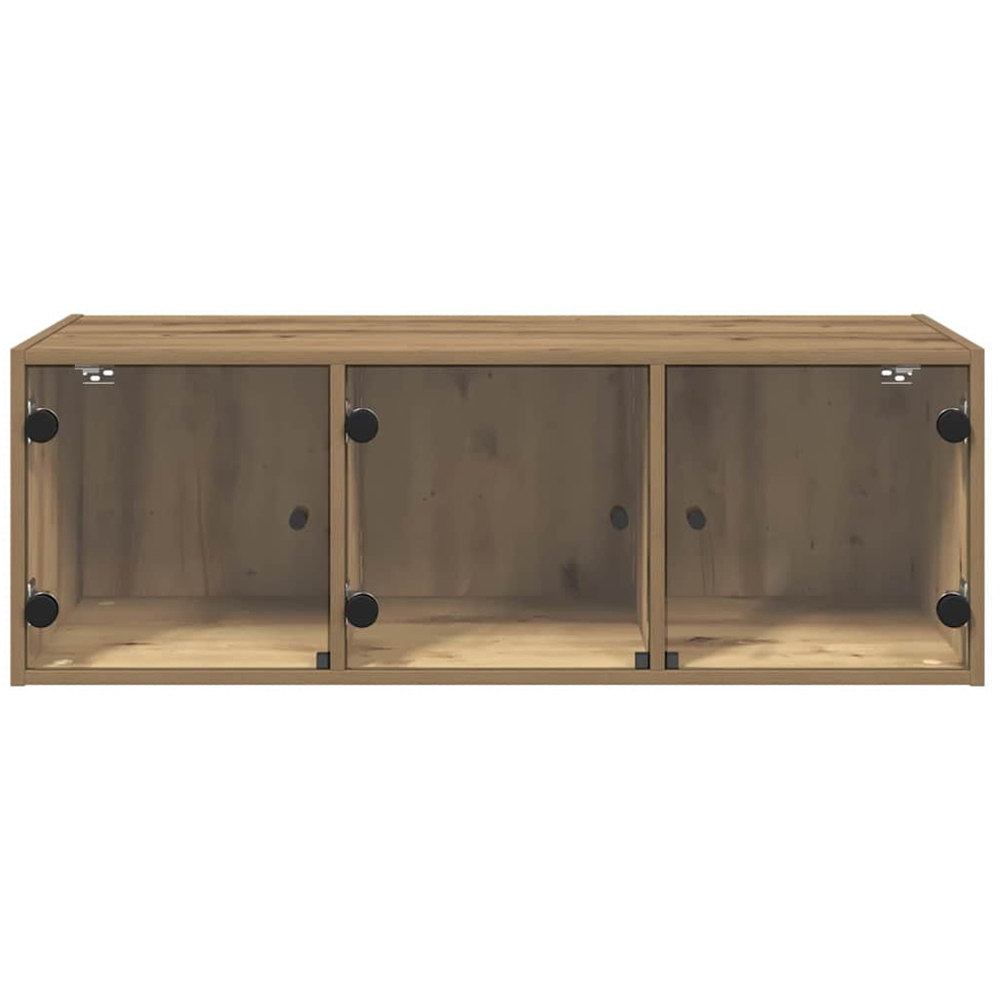 vidaXL 3 Glass Door Artisan Oak Wall Cabinet Image 4