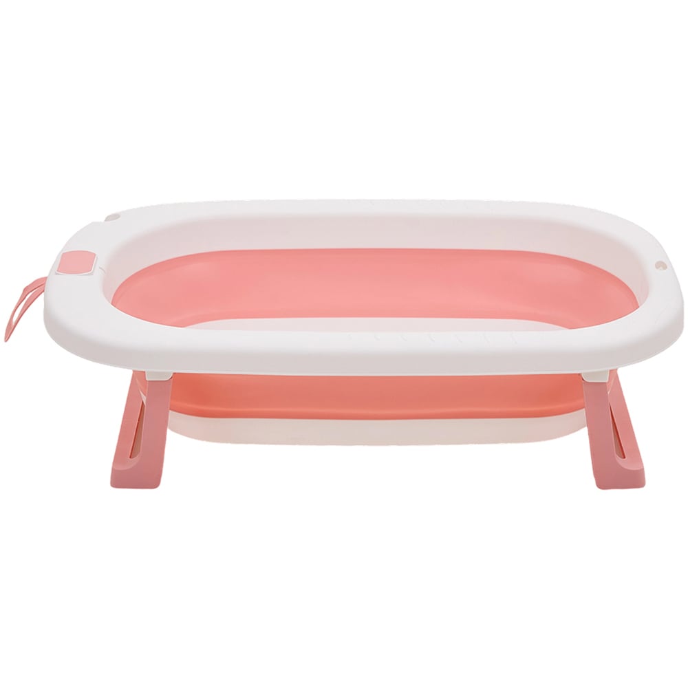 H&O Direct Pink Non-Slip Foldable Baby Bathtub Image 2