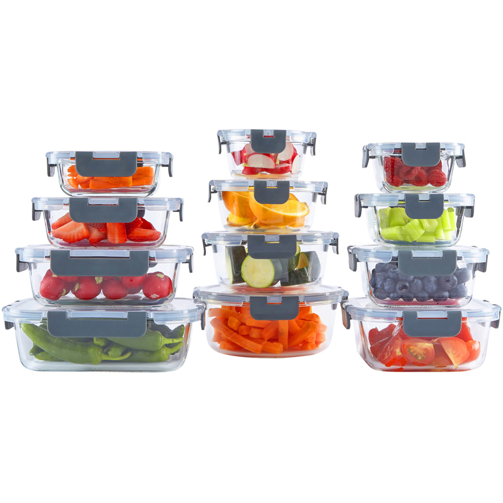 Neo 12 Piece Glass Food Storage Container Set with Lids Image 4